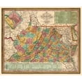 thumbnail image 1 of Historic State Map - Virginia - Mitchell 1834 - Vintage Wall Art, 1 of 4