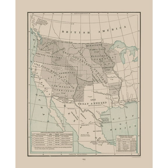 Historic State Map - Western Territories - Cram 1892 - 23 x 28.18 - Vintage Wall Art