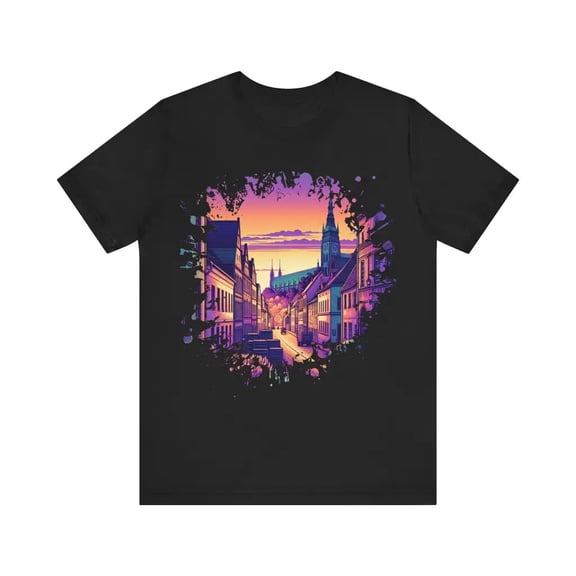 Historic Streetscape at Sunrise - Jersey Short Sleeve Tee
