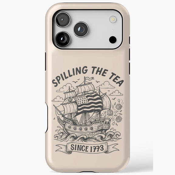 Historic Tea Event Vintage Ship for iPhone Case 11 through 17 Pro Max