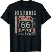 Historic U.S.A. Route 66 Highway Vintage America Road Sign T-Shirt