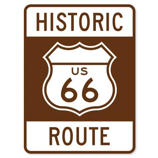 Historic Us Route 66 Sticker Phone Decal Water Bottle Stickers Car ...