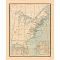 thumbnail image 1 of Historic War Map - United States Canada South Eastern - Cram 1888 - Vintage Wall Art, 1 of 4