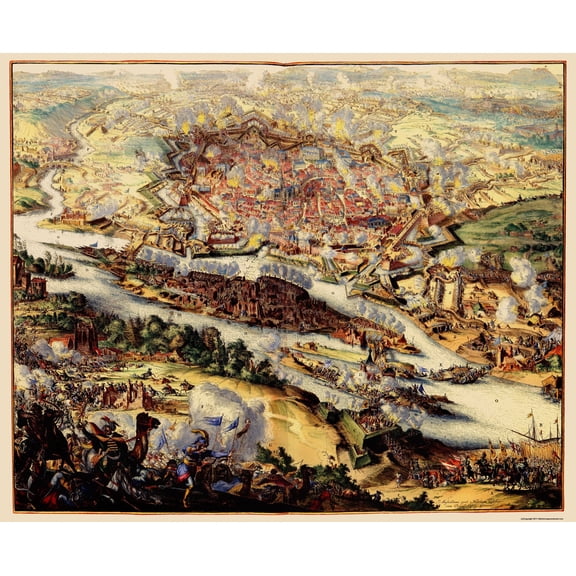 Historic War Map - Vienna Austria Battle - Visscher 1683 - 23 x 28.22 - Vintage Wall Art