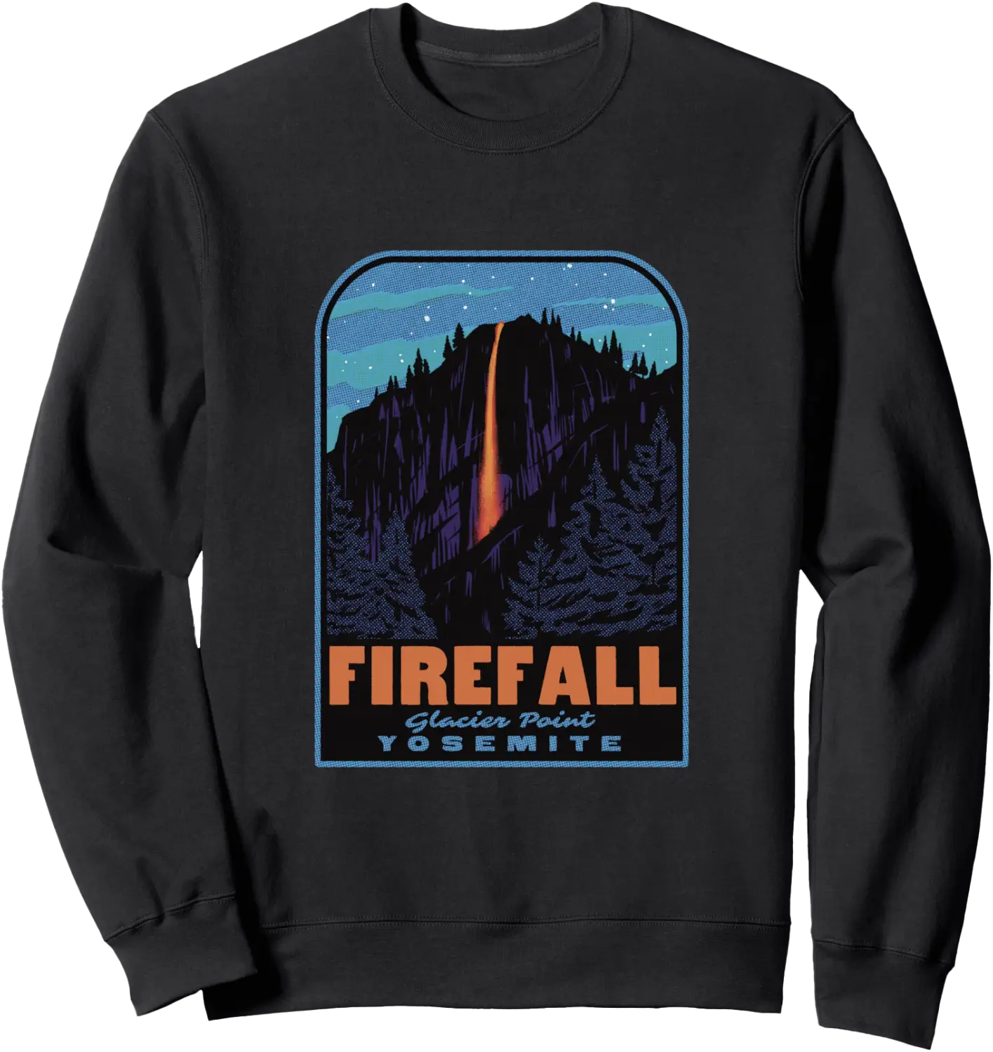 Historic Yosemite Firefall Glacier Point Graphic Sweatshirt - Walmart.com