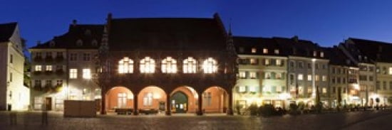 Historic buildings at the market square Freiburg im Breisgau Baden-Wurttemberg Germany Canvas Art - Panoramic Images (36 x 12)