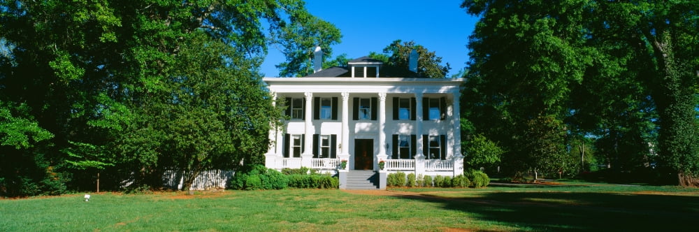 Historic home in Madison Georgia Canvas Art - Panoramic Images (27 x 9)