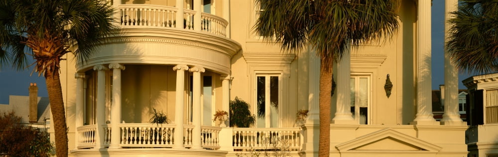 Historic home on Battery Street in Charleston SC Canvas Art - Panoramic Images (27 x 9)