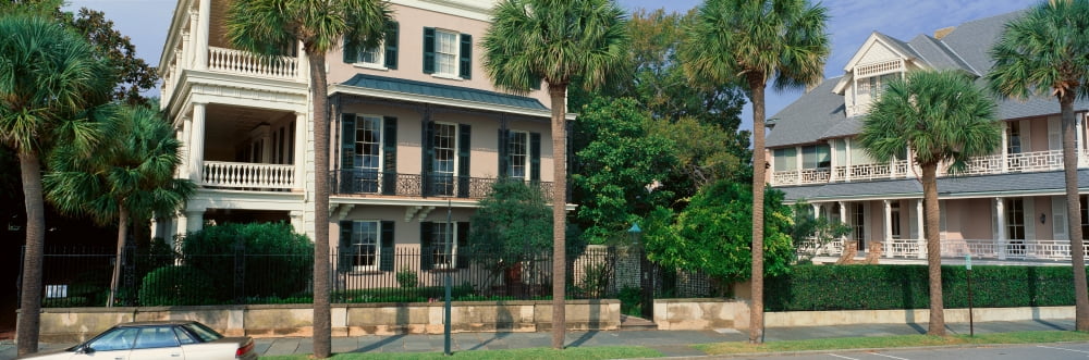 Historic home on Battery Street in Charleston SC Canvas Art - Panoramic Images (27 x 9)