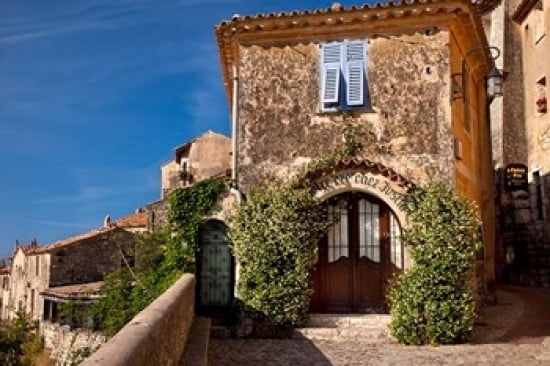 Historic town of Eze Provence France Canvas Art - Brian Jannsen DanitaDelimont (18 x 12)