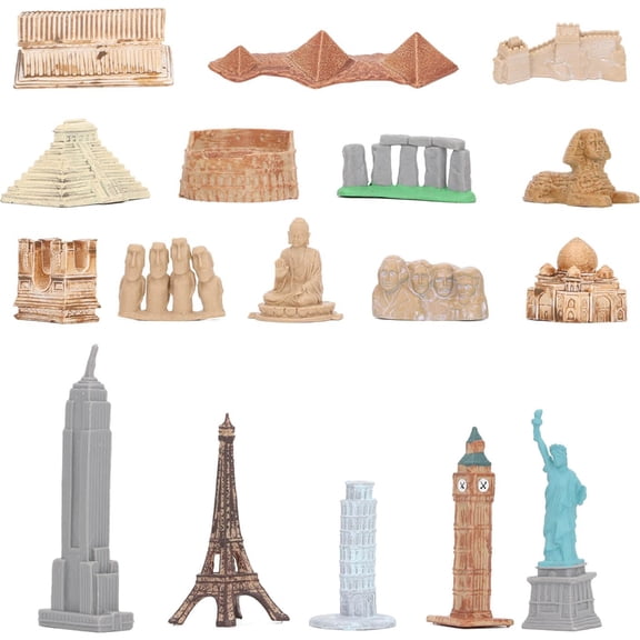 Historical Architecture Building 17PCS Educational STEM Toy ABS Plastic