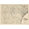 thumbnail image 1 of Historical Civil War Map - Georgia Southern South Carolina - Bache 1865 - Vintage Wall Art, 1 of 4