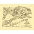 thumbnail image 1 of Historical Civil War Map - Spanish Fort Mobile Bay Alabama - Palfrey 1866 - 29.89 x 23 - Vintage Wall Art, 1 of 5