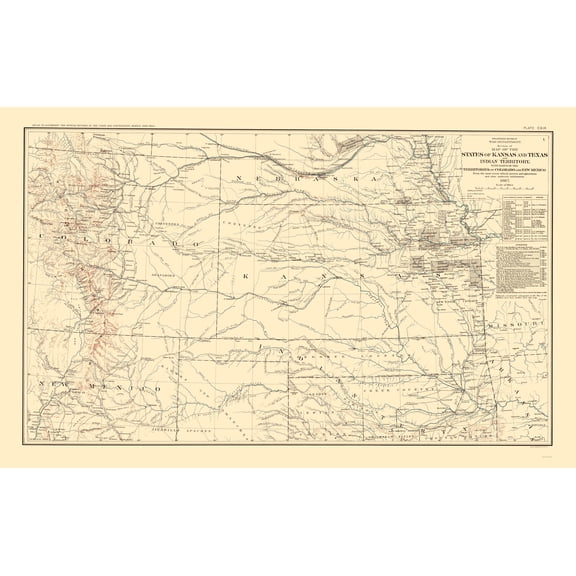 Historical Civil War Map - United States Central - Bien 1895 - 23 x 36.65 - Vintage Wall Art