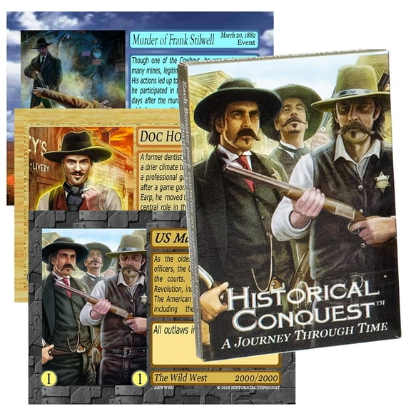 Historical Conquest Expansion Pack Wild West and Western Expansion History Card Game