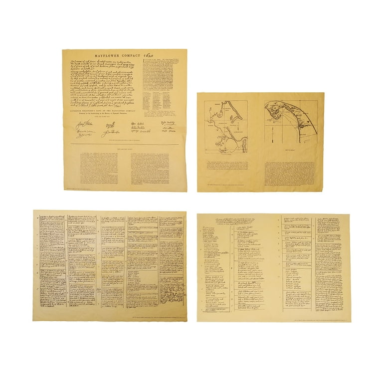 Mayflower Compact Parchment Paper Poster Historical Document Home Decor Wall Art Mayflower Compact Parchment Paper Poster Historical Document Home Decor Wall Art