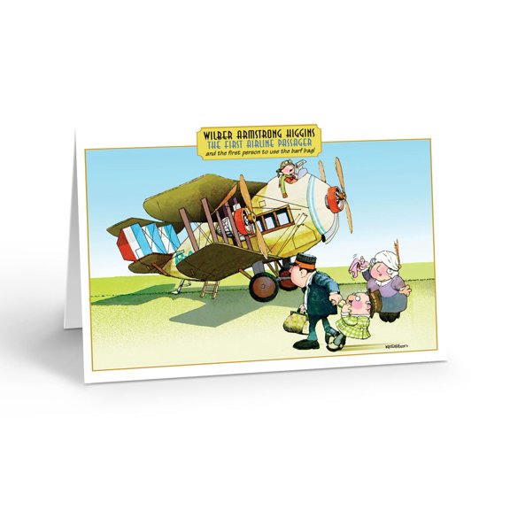 Historical Flying Circus Aviation Note Cards - 10 Note Cards with Envelopes - Av