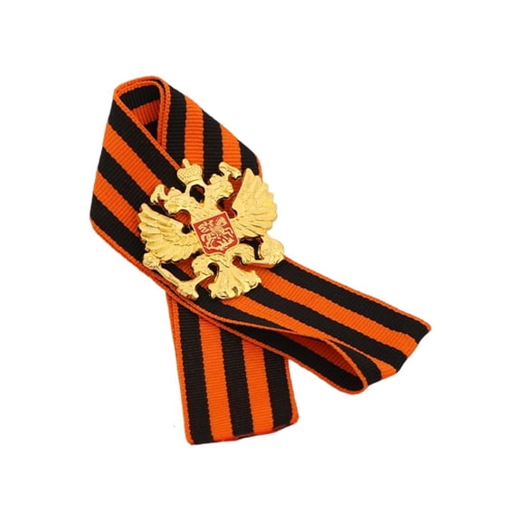 Historical Inspired Double Headed Charm Pin Themed Ribbon Design Badge Brooch Lapel Pin Collectors Accessory