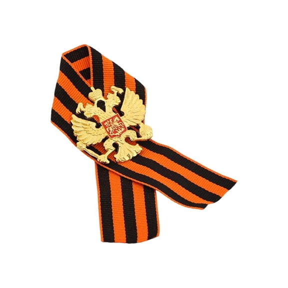 Historical Inspired Double Headed Charm Pin Themed Ribbon Design Badge Brooch Lapel Pin Collectors Accessory
