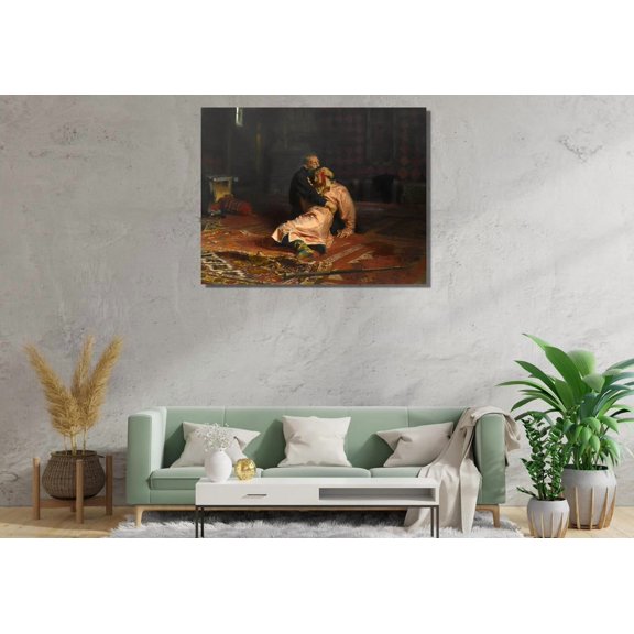 Historical Portrait Russian Ruler Grief Tragedy Court Interior Wall Art, Unframed Poster