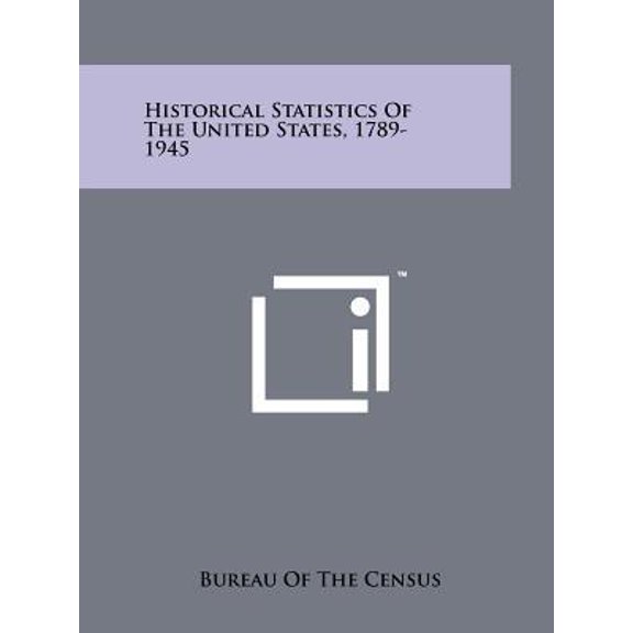 Historical Statistics of the United States, 1789-1945 Paperback