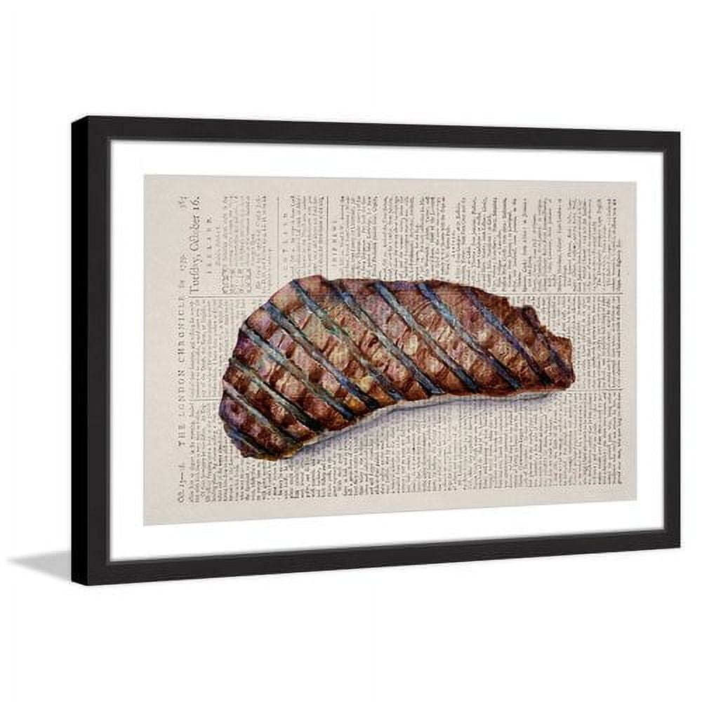 "Historical Steak" Framed Painting Print