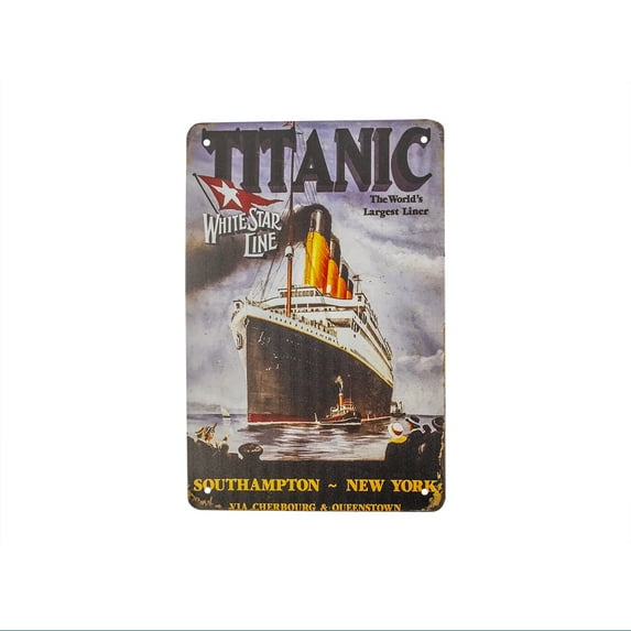 Historical Titanic Metal Sign Vintage 8x12 Ad Poster Bar Pub Decor Theater Wall Art Movie Memorabilia