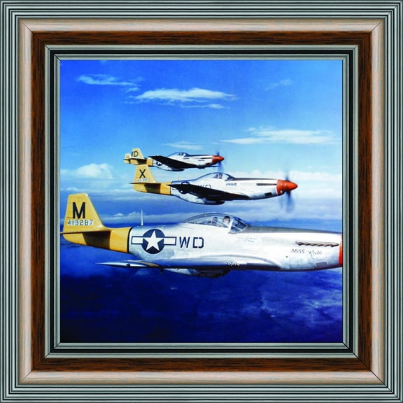 Historically Yours P-51 Mustang Fighters, Aviation Picture Frame, 10x10 8517