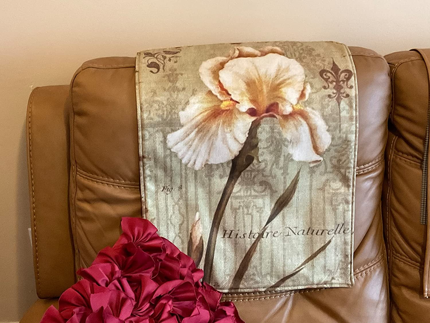Historie Naturelle Iris headrest cover for furniture slipcover