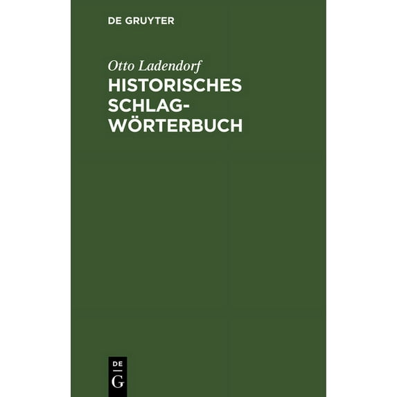 Historisches Schlagwörterbuch, (Hardcover)