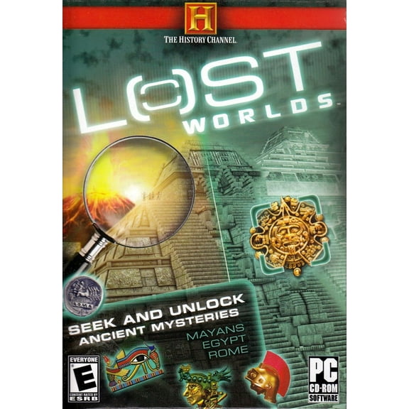 History Channel: Lost Worlds PC CDRom - Seek & Unlock Ancient Mysteries of Egypt, Rome & The Mayans