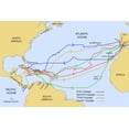 thumbnail image 1 of History Galore Map of Voyages of Christopher Columbus 24" x 36" Poster, 1 of 1