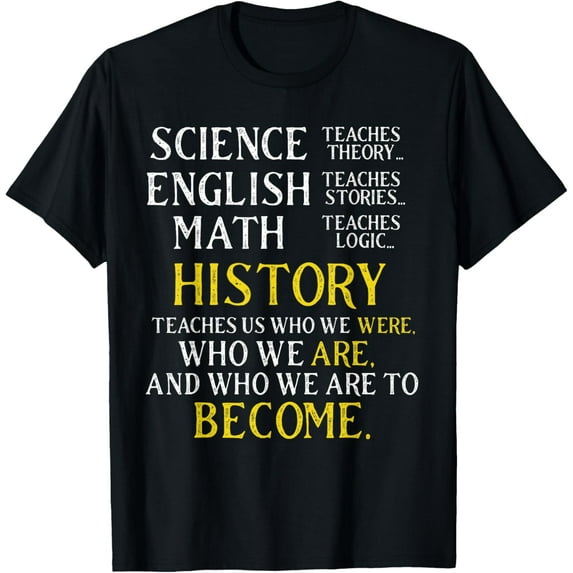 History Lover Gift for Student, Professor & History Buff T-Shirt