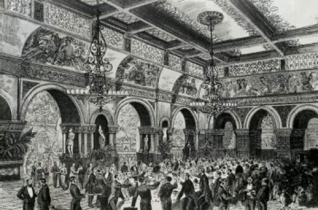 History Of Alcoholism - Fight For Temperance The Gilded Palace A Den Of Iniquity In The 19th Century Artist Unknown Canvas Art - (18 x 24)