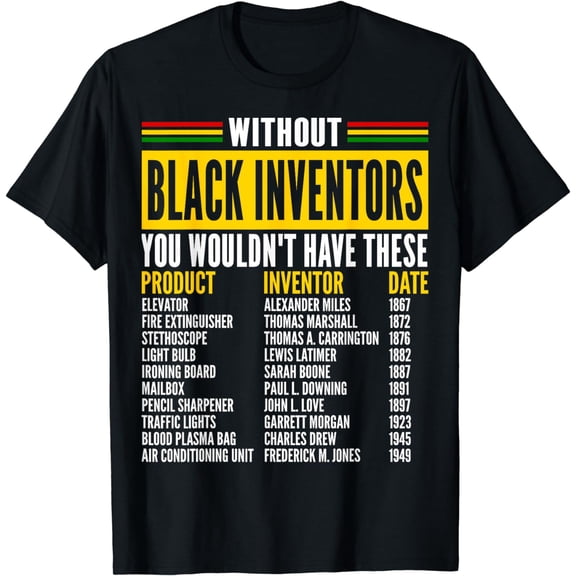History Of Forgotten Black Inventors Black History Month T-Shirt