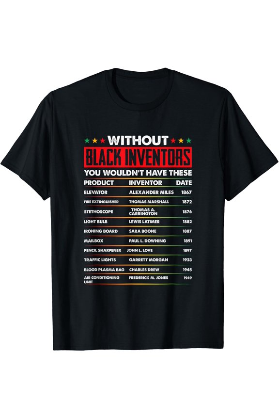 History Of Forgotten Black Inventors Science Tech T-shirt