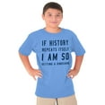 thumbnail image 1 of History Repeats Itself Dinosaur Pet Crewneck T Shirts Boy Girl Teen Brisco Brands L, 1 of 6