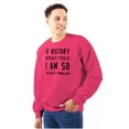 thumbnail image 1 of History Repeats Itself Dinosaur Pet Unisex Plus Fleece Graphic Sweatshirt Brisco Brands 3X, 1 of 5
