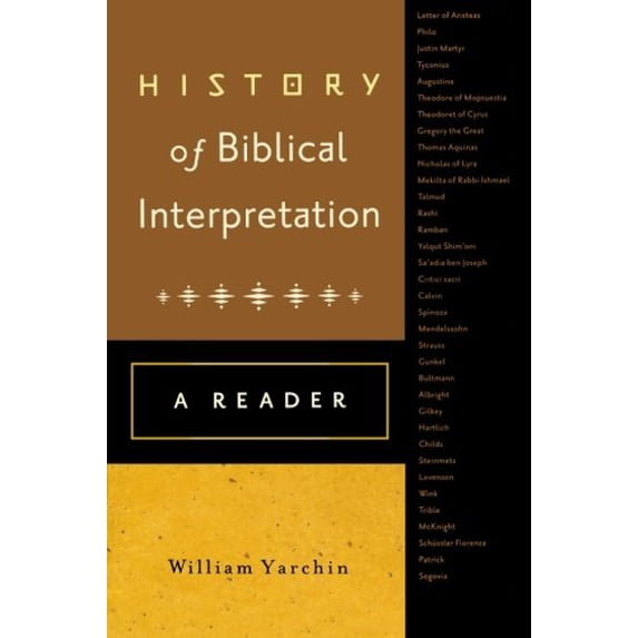 Pre-Owned History of Biblical Interpretation: A Reader (Paperback) 0801039800 9780801039805