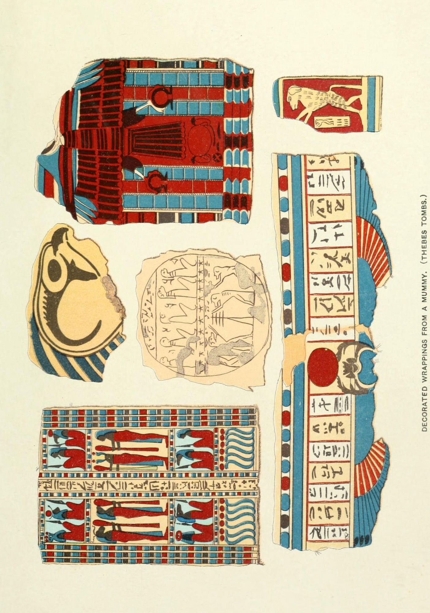 History of Egypt 1901 Decorated wrappings from a mummy Canvas Art - Unknown (18 x 24)