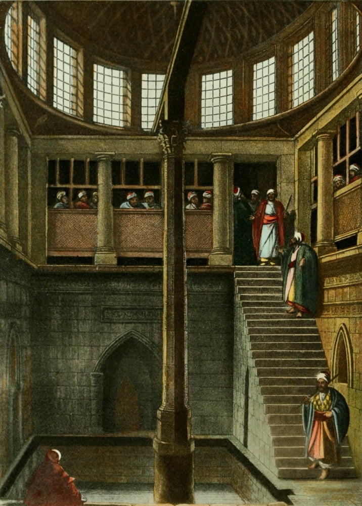 History of Egypt 1901 Interior of the Nilometre on the Island of Rhoda Canvas Art - Unknown (24 x 36)