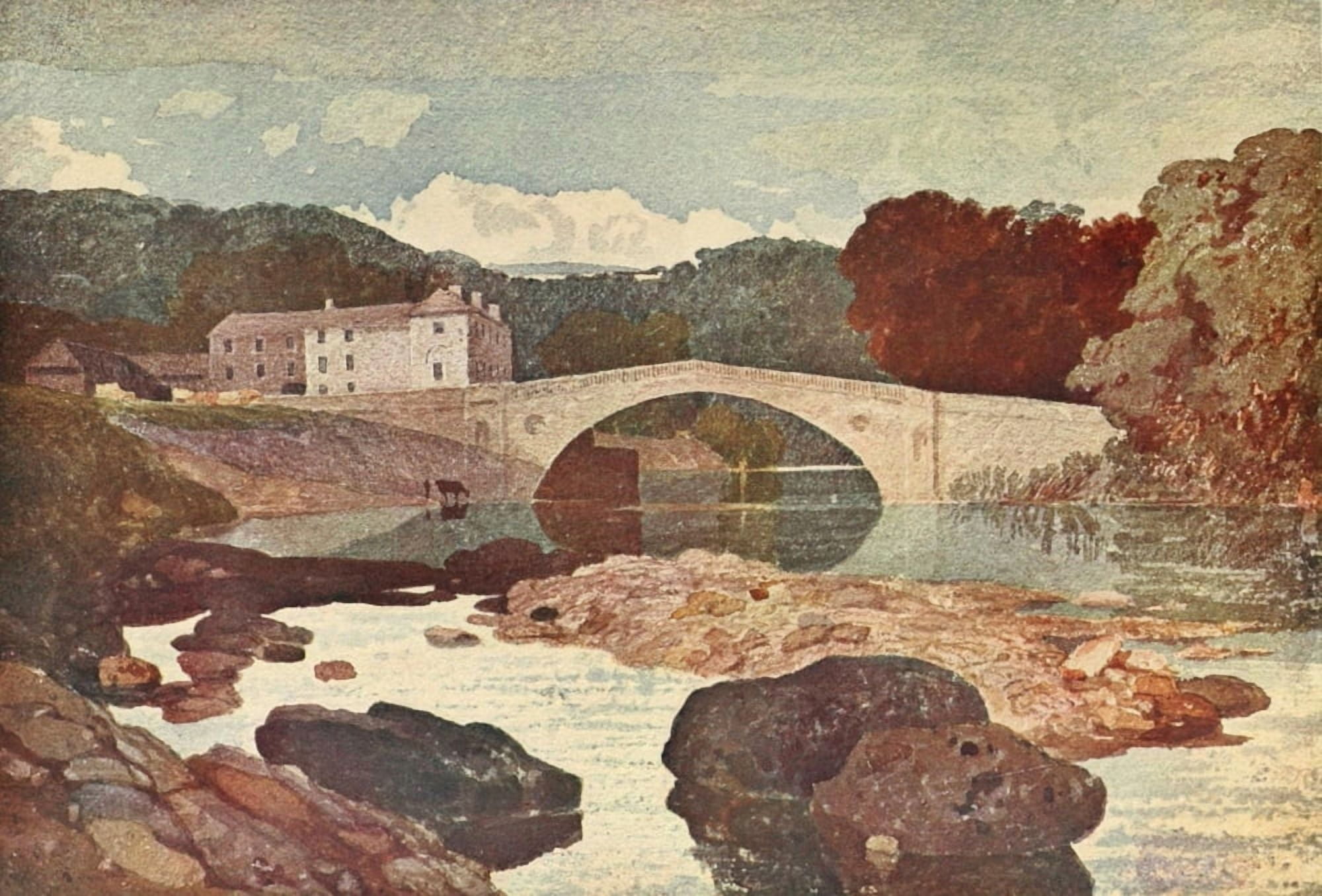 History of Painting 1900 Greta Bridge Yorkshire Canvas Art - John Sell Cotman (24 x 36)
