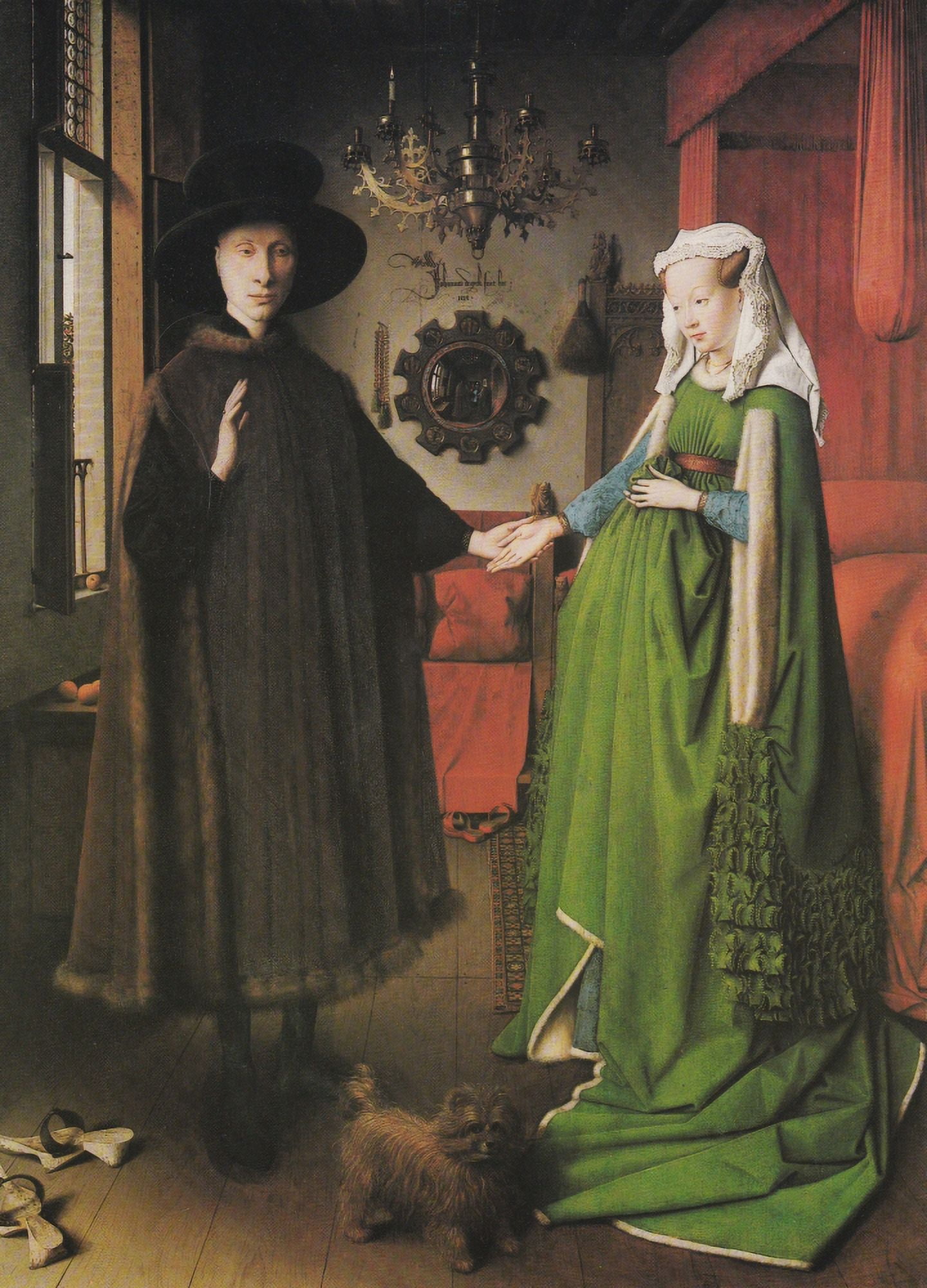 History of Painting 1911 Jan Arnolfini & his Wife Canvas Art - Jan Van Eyck (24 x 36)