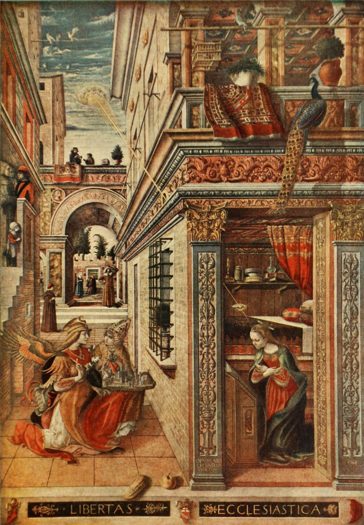 History of Painting 1911 The Annunciation Canvas Art - Carlo Crivelli (18 x 24)