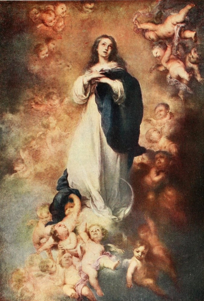 History of Painting 1911 The Immaculate Conception Canvas Art - Bartolom Esteban Murillo (24 x 36)
