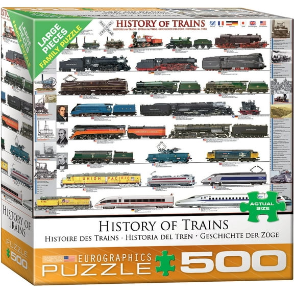 History of Trains 500-Piece Puzzle