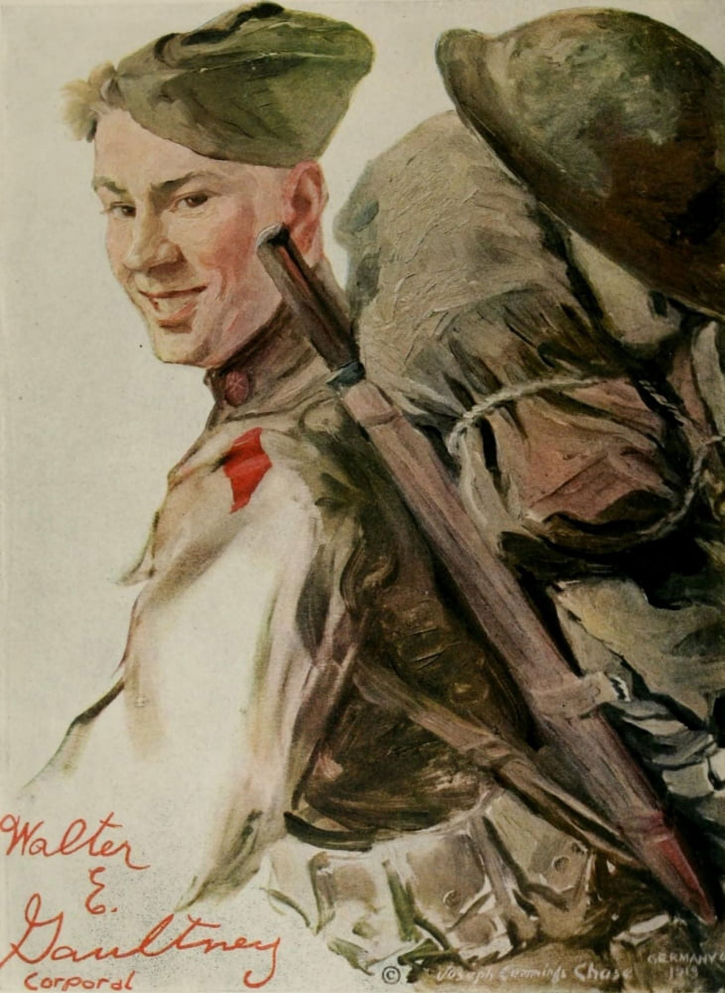 History of the World War 1917 A Doughboy Canvas Art - J Cummings Chase (18 x 24)