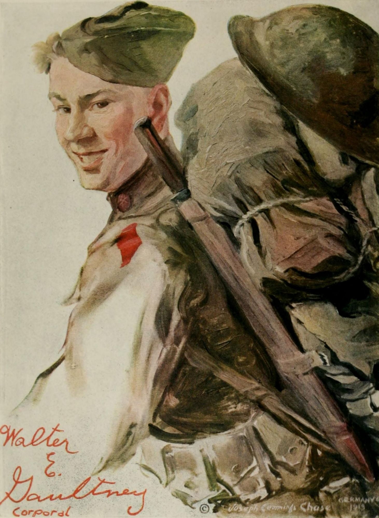 History of the World War 1917 A Doughboy Canvas Art - J Cummings Chase (24 x 36)