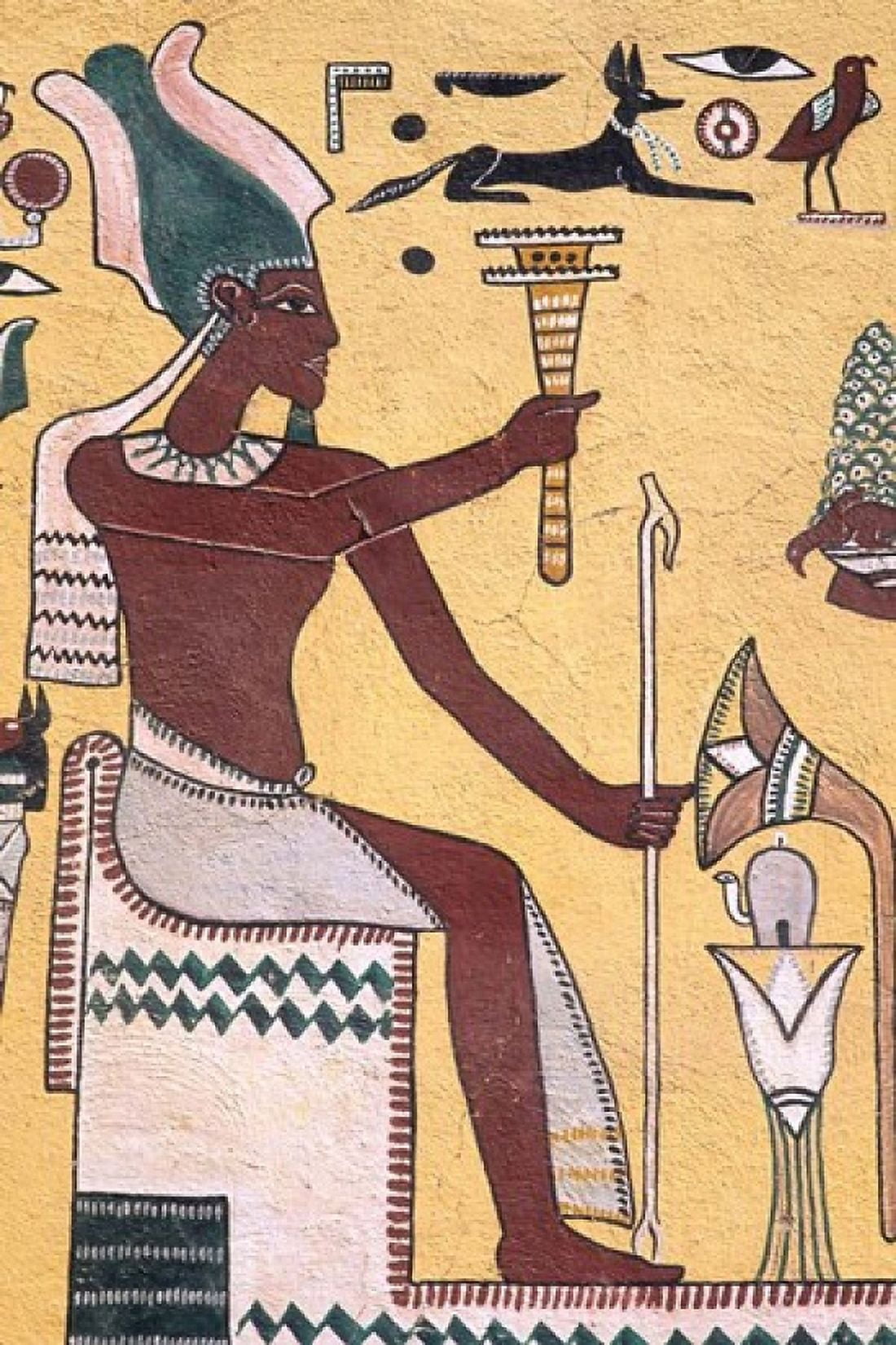 History with Painting Artwork in Luxor Egypt Canvas Art - Bill Bachmann DanitaDelimont (25 x 37)
