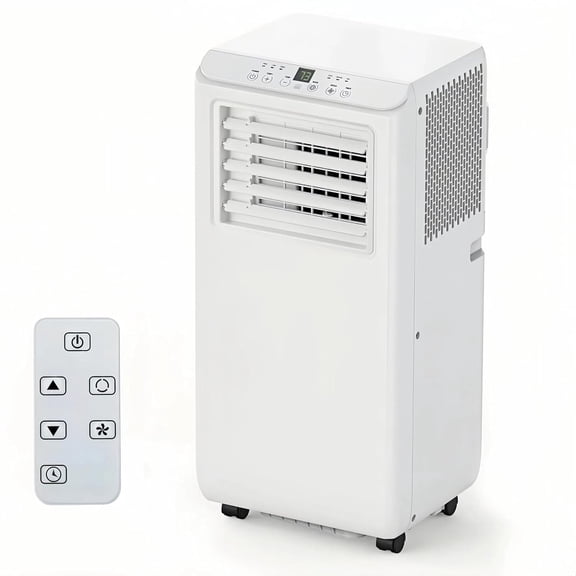 Historyli 10,000 BTU Portable Air Conditioner, 4-in-1 (Cooling/Dehumidifier/Fan/Sleep Mode), Cools Up to 450 Sq. Ft, Remote Control, 24H Timer